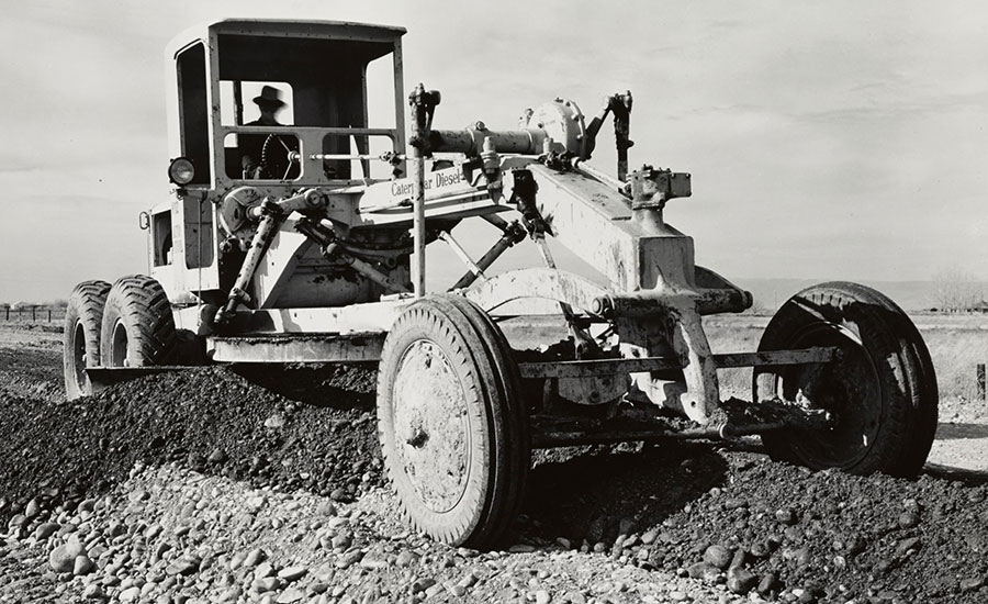 diesel-powered motor grader