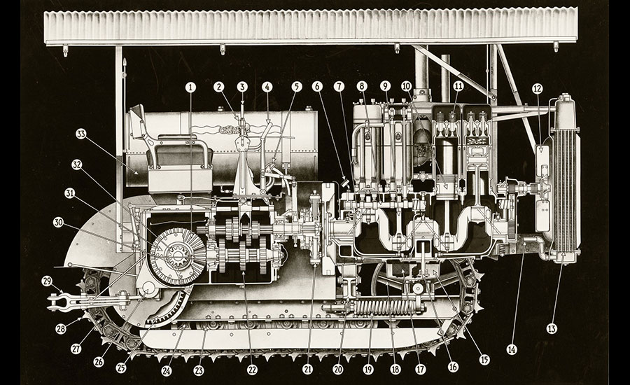 diagram of a Caterpillar tractor