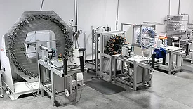 horizontal wire harness braiding machines