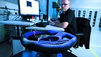testing a steering wheel