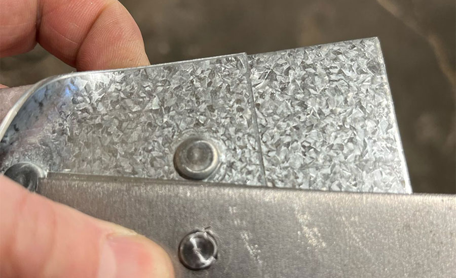 clinched sheet metal assembly