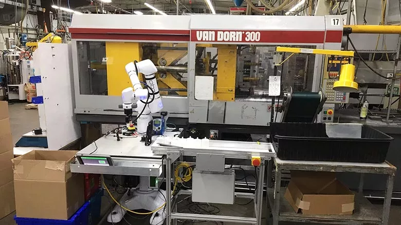 cobot on shop floor
