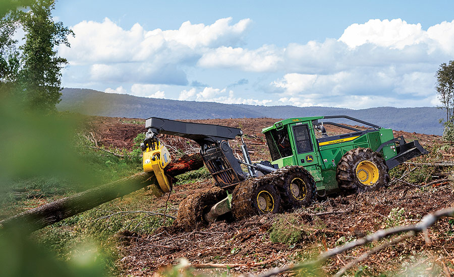 six-wheel bogie skidder
