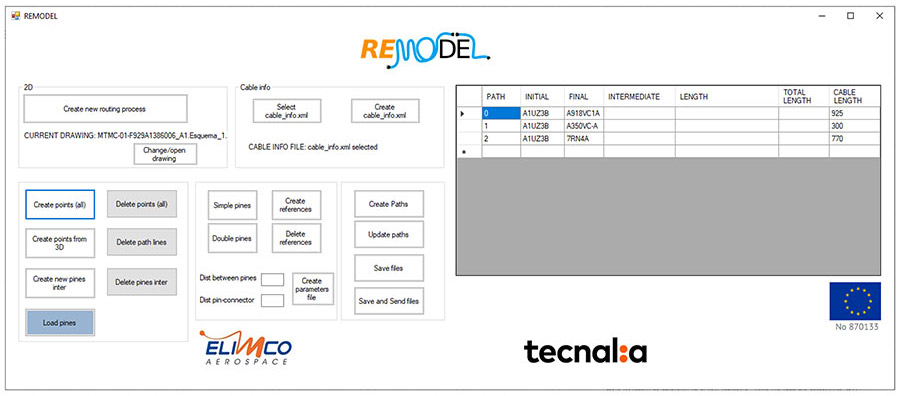 software interacts with the CAD system to extract information about the positions of the wire harness