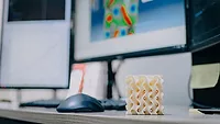 3D-printed object with a gyroid infill 3D-printed object with a gyroid infill