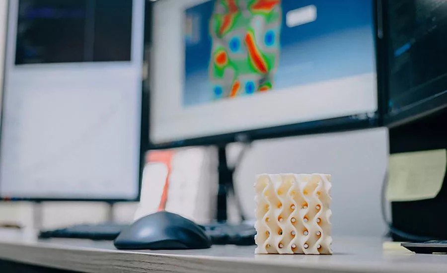 3D-printed object with a gyroid infill