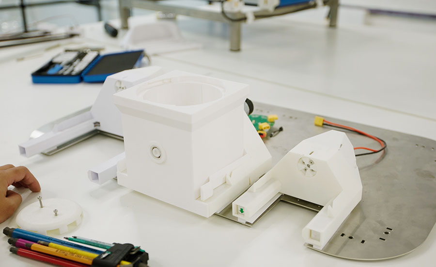 3D-printed component for automated salad bar