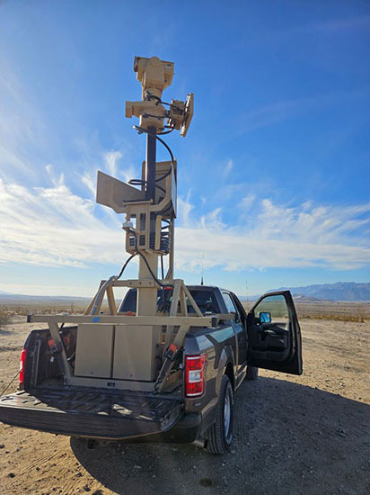 equipment mounted on a truck