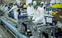 assembly line at a Honda production plant