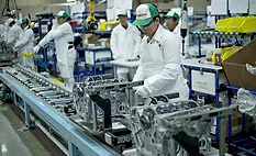 assembly line at a Honda production plant