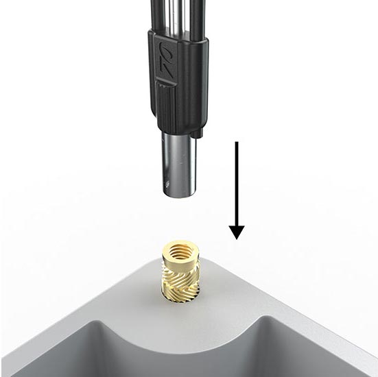 impulse heat staking process - step 1