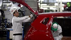 workers at a Honda assembly plant